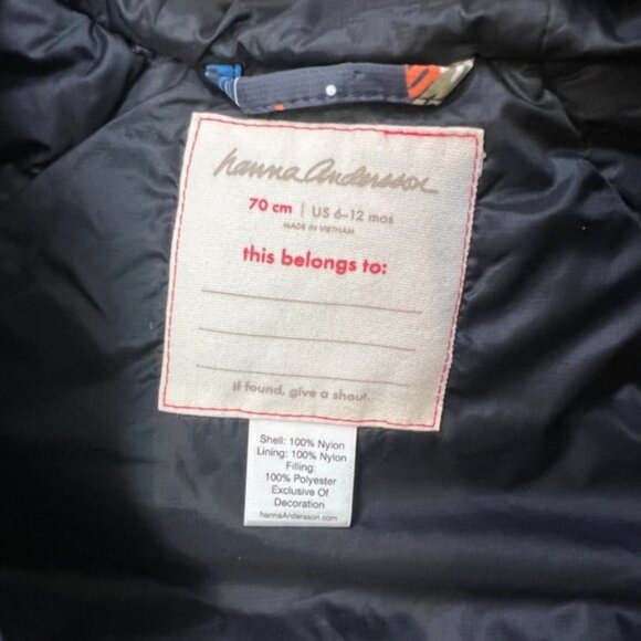 Hanna Andersson Infant Galaxy Little Explorer Zip Up Snowsuit Baby 6 to 12 Month - Picture 3 of 4